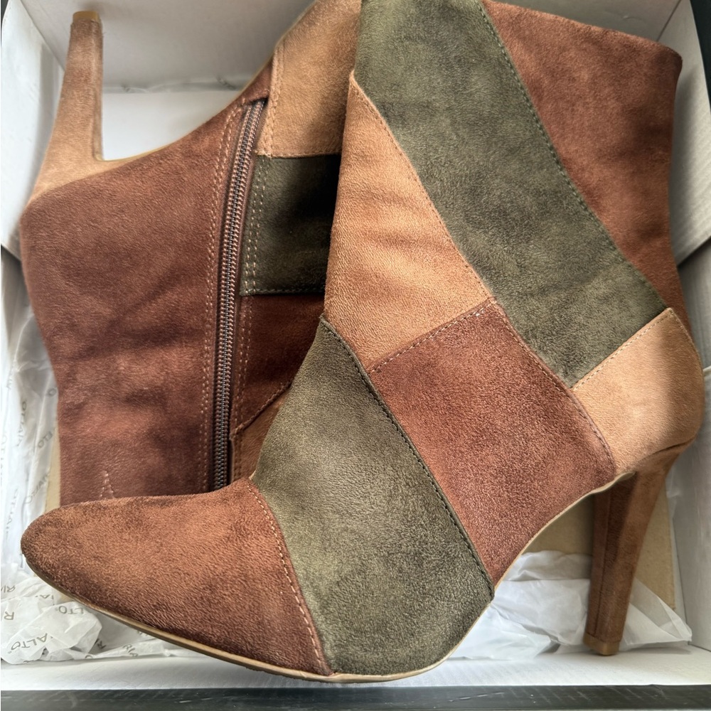 Rialto Casilda Multi-Color Suedette Boots 8.5